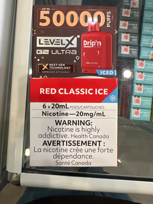 Drip’n Boost G2 Ultra Level X PODS Red Classic Ice