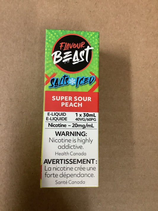 Flavour Beast Salts Super Sour Peach Iced ONT