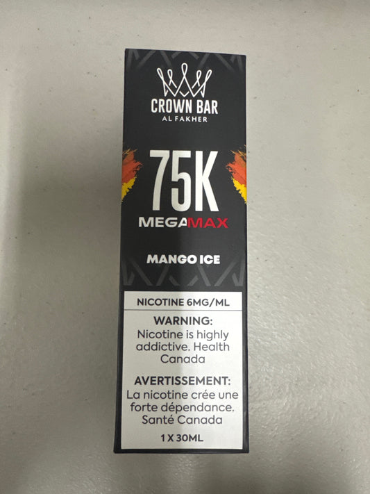 AL Fakher Crown Bar 75K MegaMax Disposable Mango Ice ONT