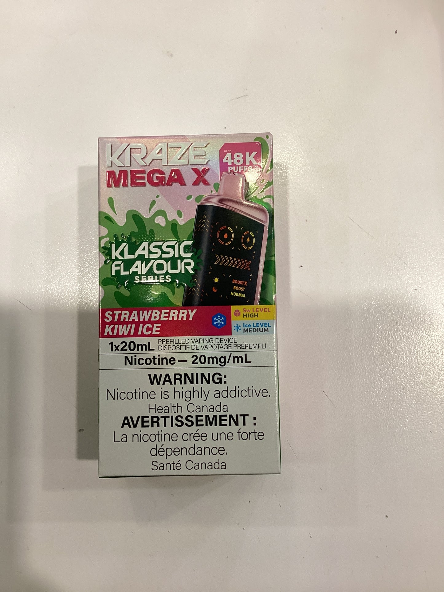 Kraze Mega X 48K Disposable Strawberry Kiwi Ice