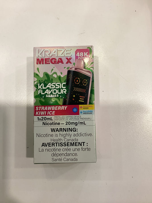 Kraze Mega X 48K Disposable Strawberry Kiwi Ice