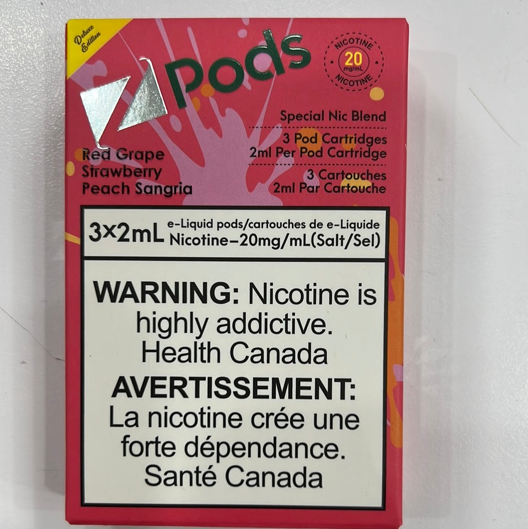 Z Lab Zpods Red Grape Strawberry Peach Sangria(3x2ml)