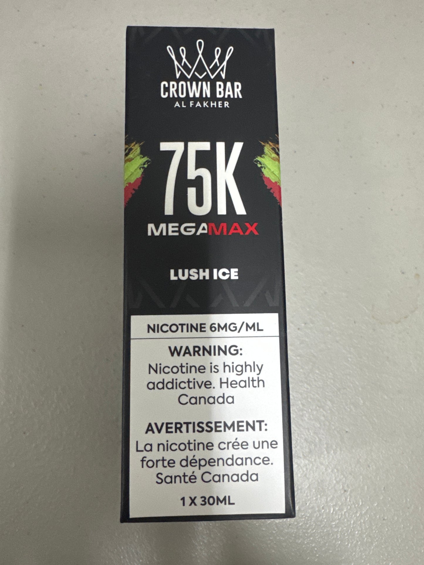 AL Fakher Crown Bar 75K MegaMax Disposable Lush Ice ONT