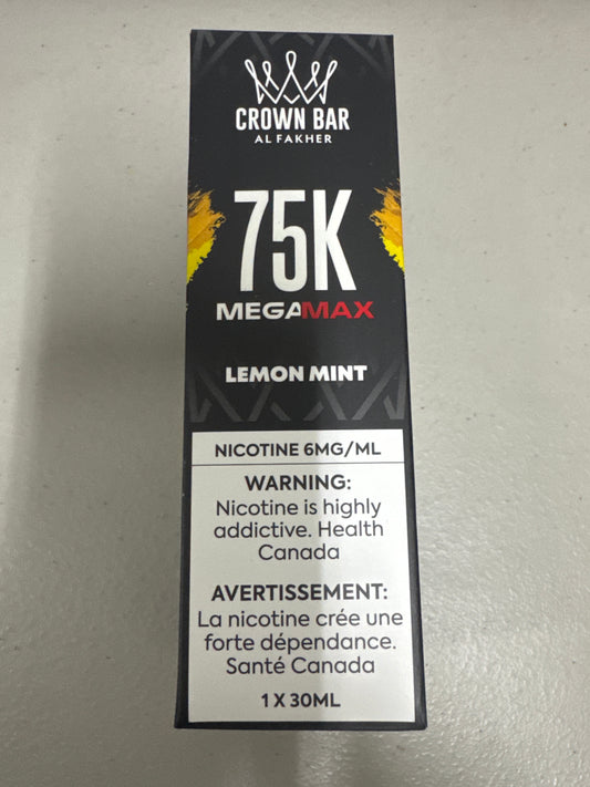 AL Fakher Crown Bar 75K MegaMax Disposable Lemon Mint ONT