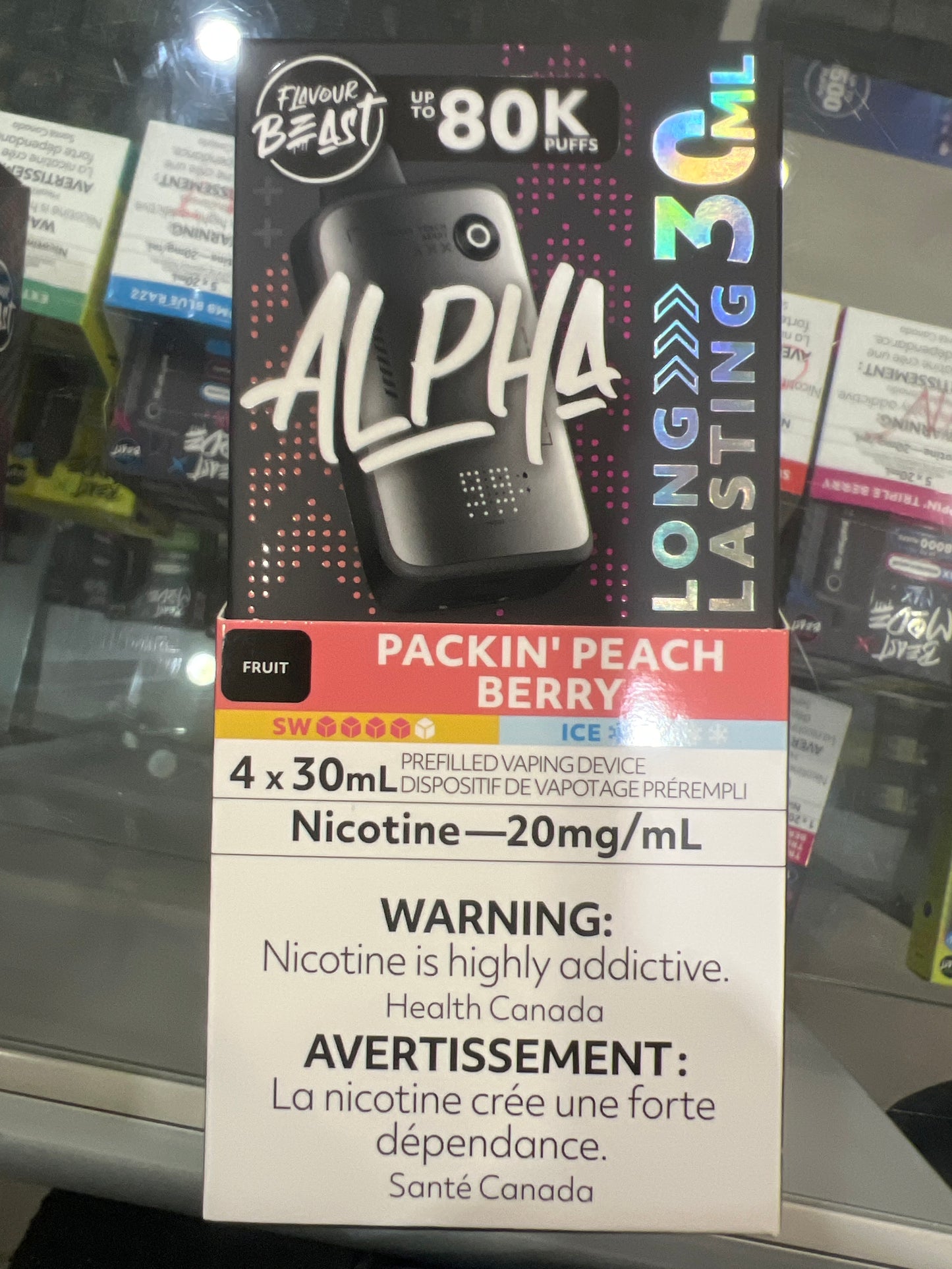 Flavour Beast Disposable Alpha 80K Packin’ Peach Berry Iced