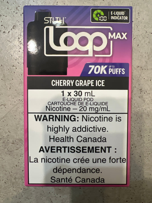 STLTH LOOP MAX 70K Pods Cherry Grape Ice ONT