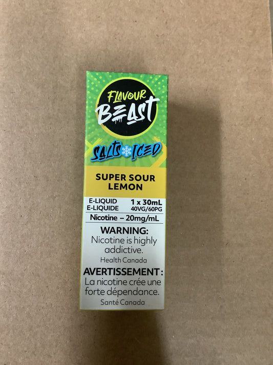 Flavour Beast Salts Super Sour Lemon Iced ONT