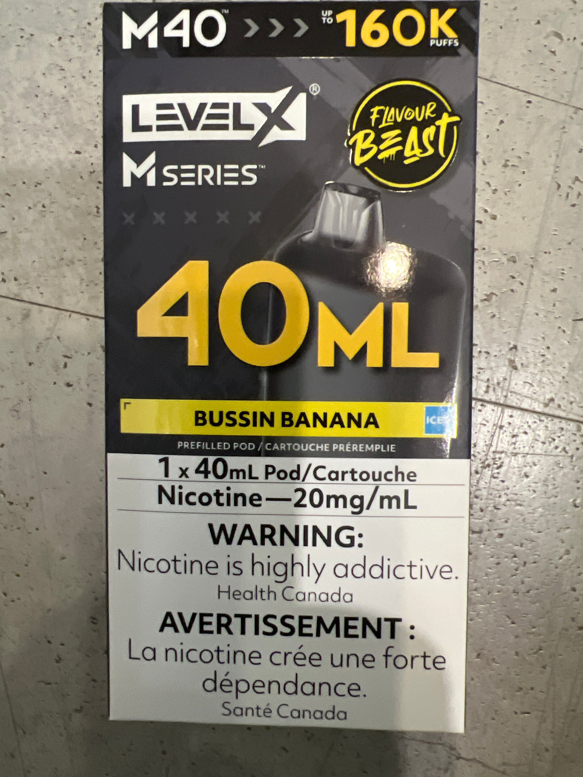Level X Flavour Beast M Series Pod 40ml Bussin Banana Ice