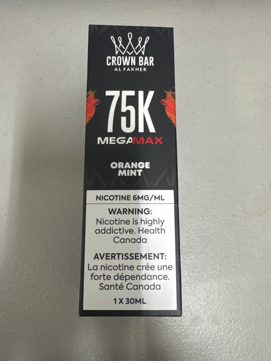 AL Fakher Crown Bar 75K MegaMax Disposable Orange Mint ONT