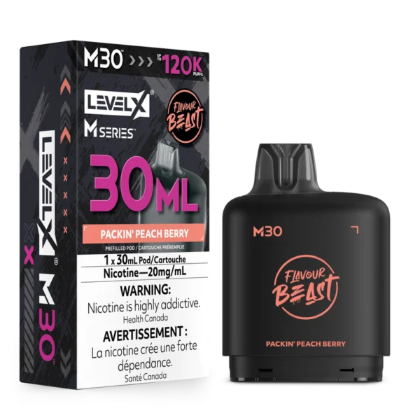 Level X Flavour Beast M Series Pod 30ml Packin’ Peach Berry