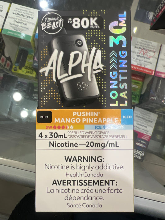 Flavour Beast Disposable Alpha 80K Pushkin’ Mango Pineapple Iced