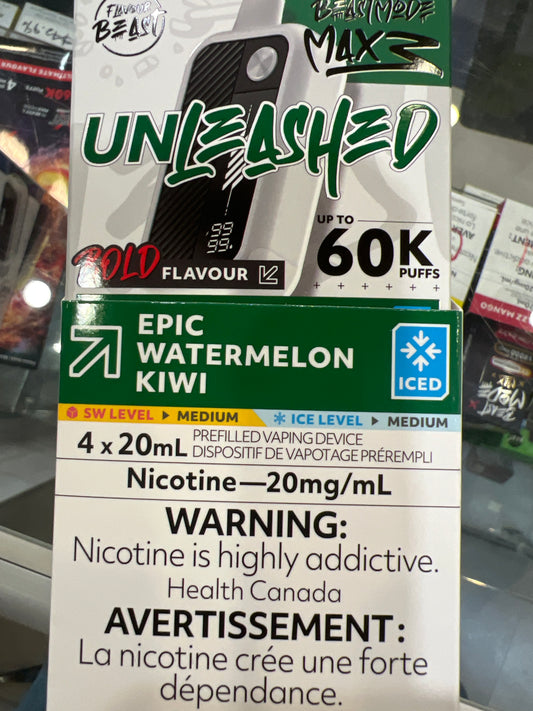 Flavour Beast Disposable Mode Max 3 60K Unleashed Epic Watermelon Kiwi ONT