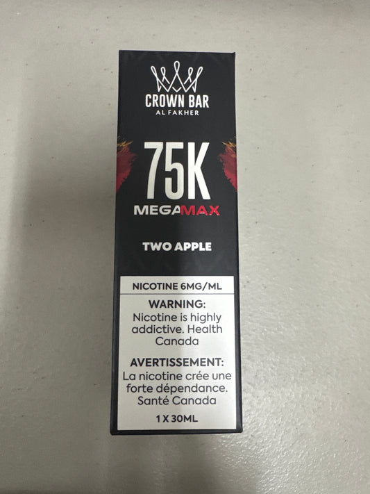 AL Fakher Crown Bar 75K MegaMax Disposable Two Apple ONT
