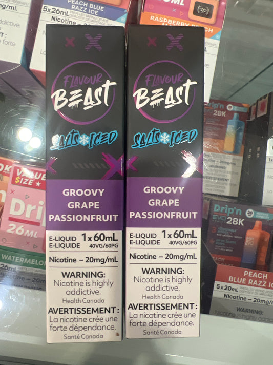 Flavour Beast Salts Groovy Grape Passionfruit ONT