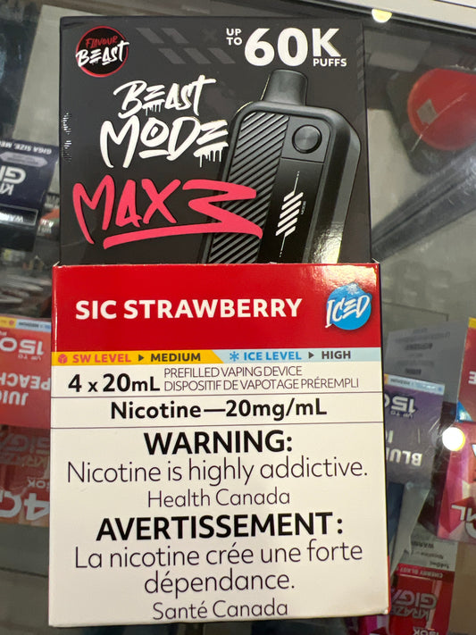Flavour Beast Disposable Mode Max 3 60K Sic Strawberry