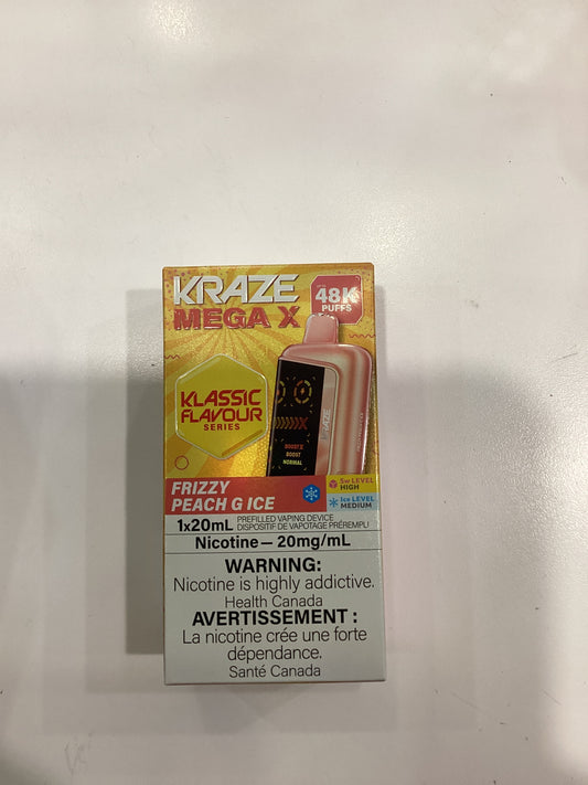 Kraze Mega X 48K Disposable Frizzy Peach G Ice