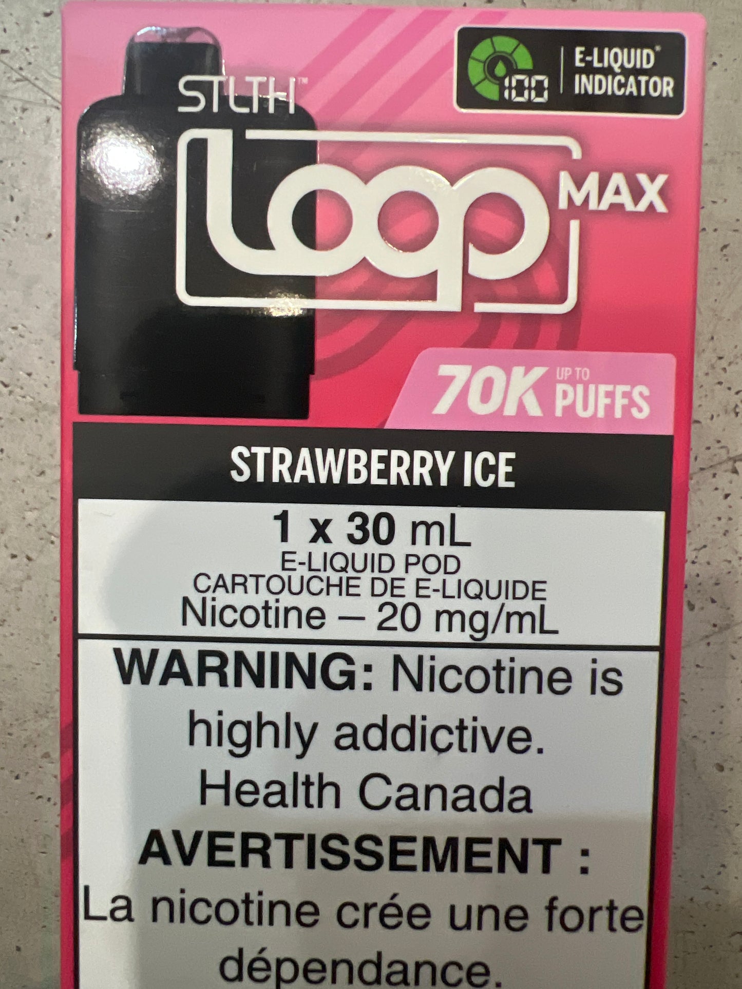 STLTH LOOP MAX 70K Pods Strawberry Ice ONT