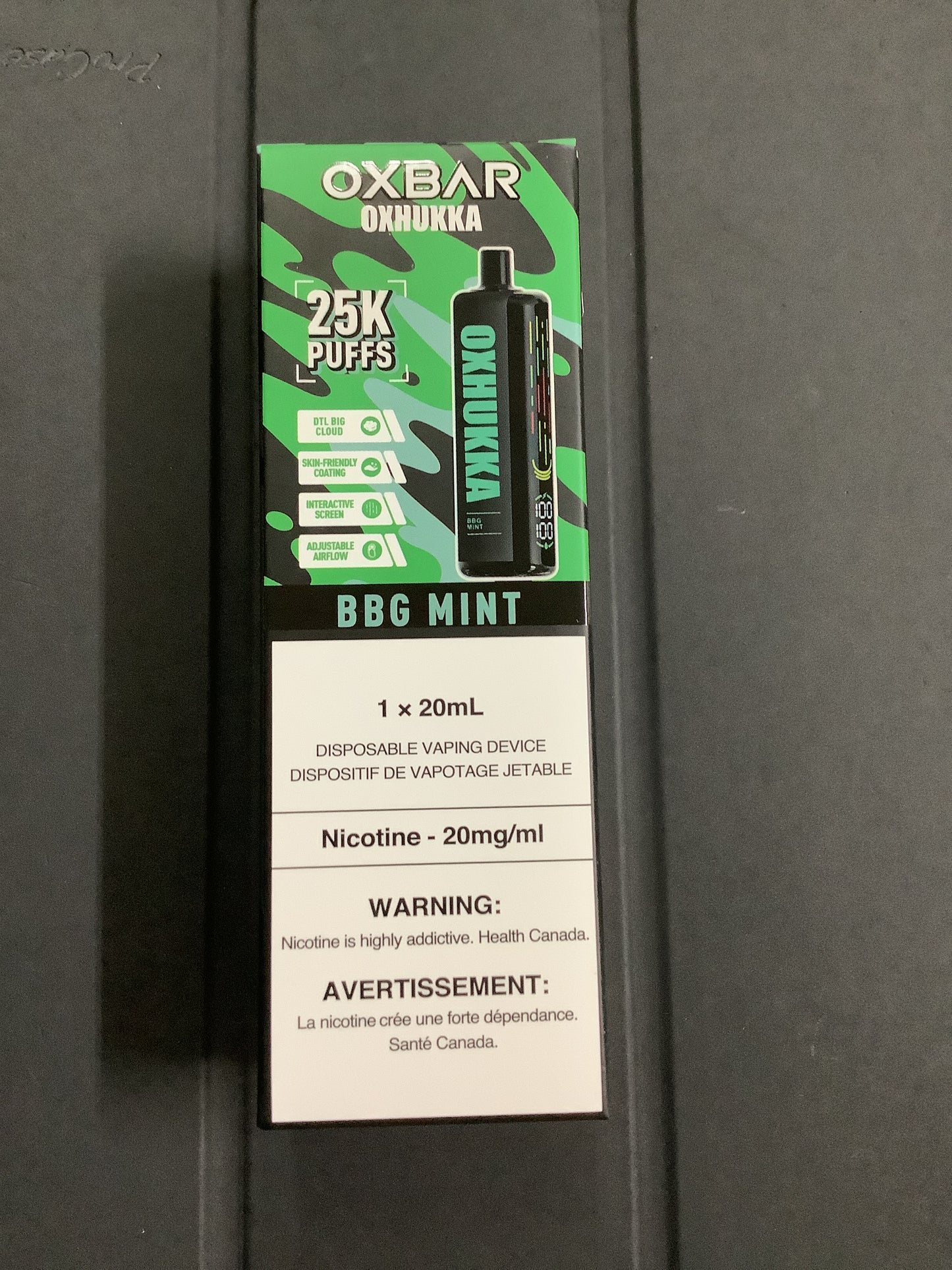 OXHUKKA 25K Disposable BBG Mint ONT