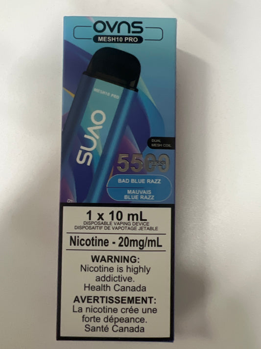 OVNS MESH10 PRO 5500 Disposable Bad Blue Razz ONT