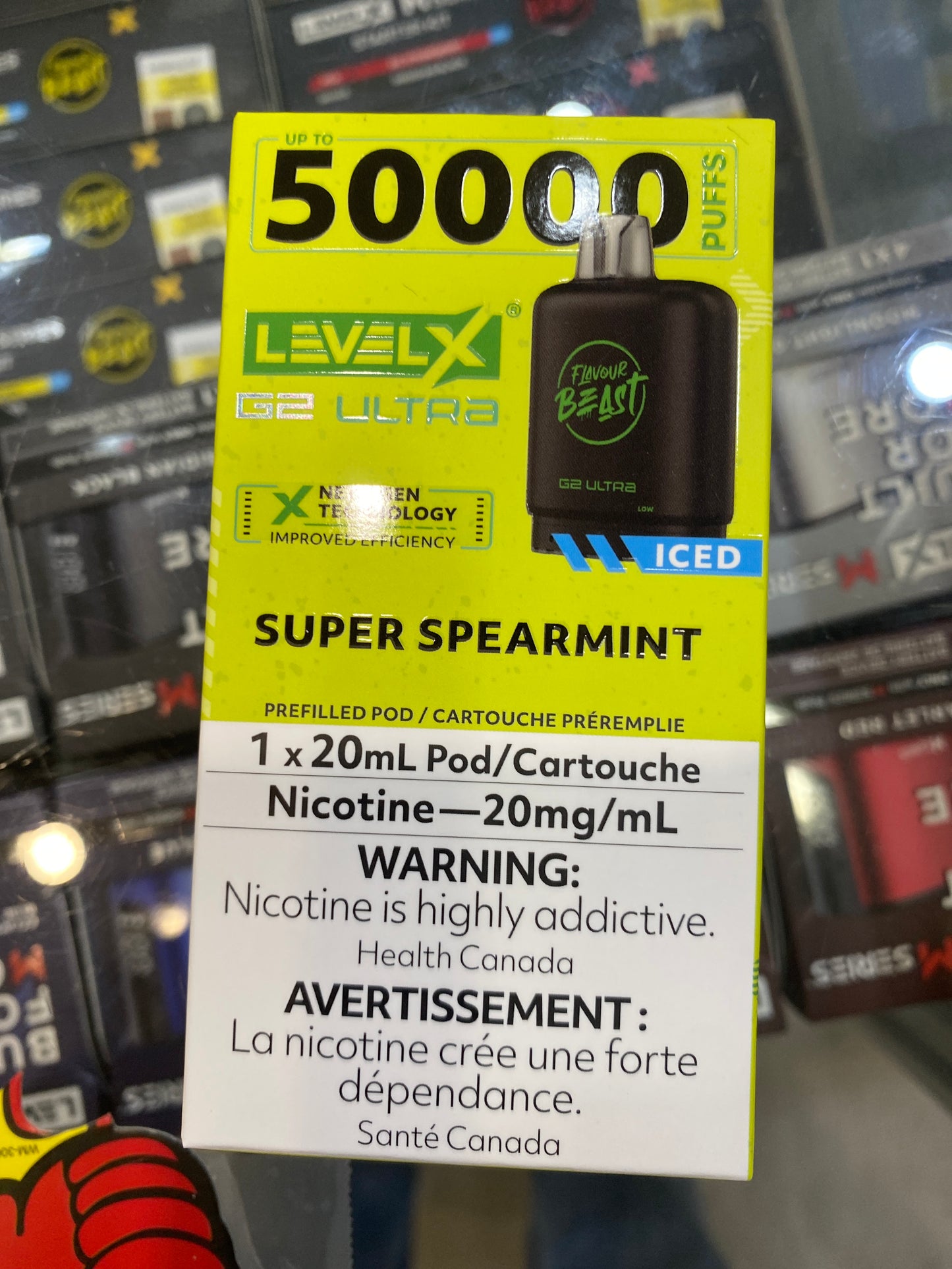 Flavour Beast G2 Ultra Level X PODS Super Spearmint Iced ONT