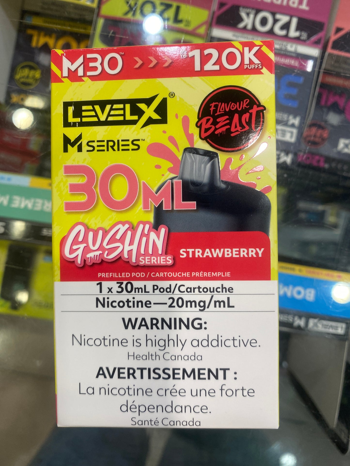 Level X Flavour Beast M Series Pod 30ml Gushin Strawberry