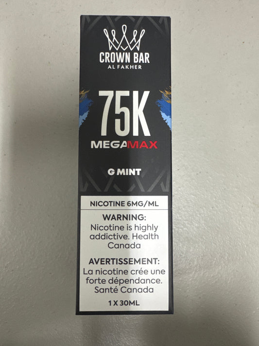 AL Fakher Crown Bar 75K MegaMax Disposable G Mint ONT