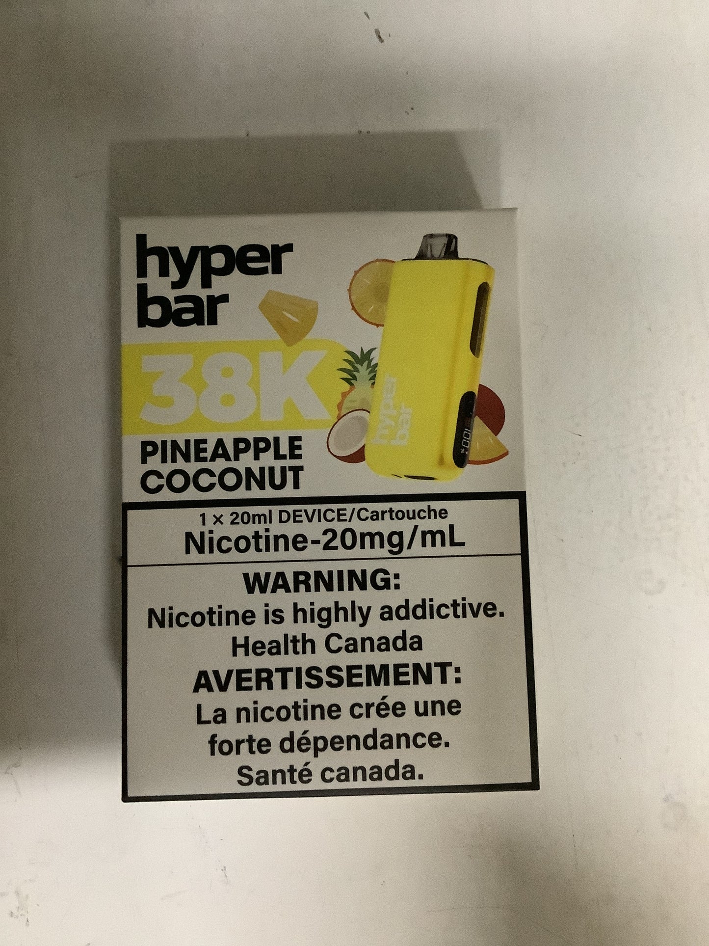 Hyper Bar 38K Disposable Pineapple Coconut ONT