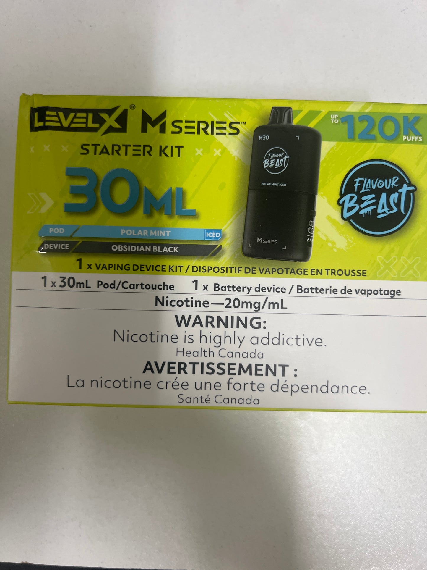 Level X Flavour Beast M Series Starter Kit Polar Mint Iced