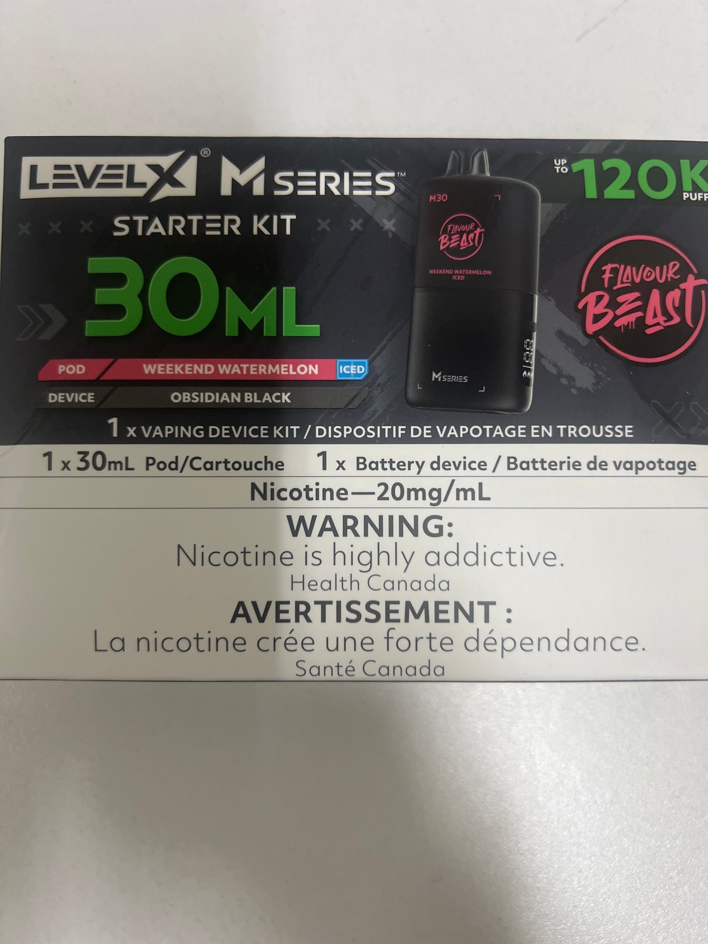Level X Flavour Beast M Series Starter Kit Weekend Watermelon Iced