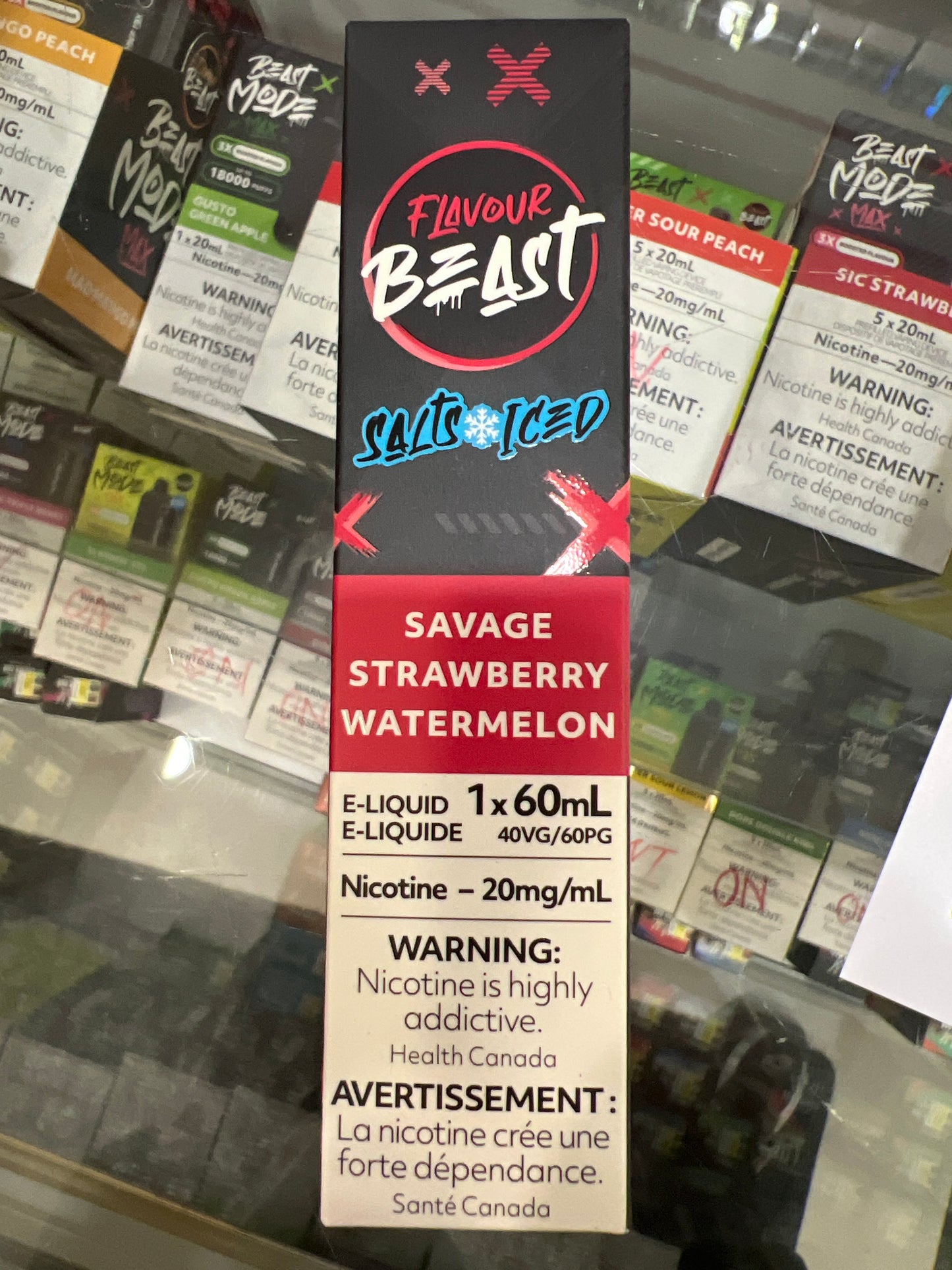 Flavour Beast Salts Savage  Strawberry  Watermelon Iced ONT