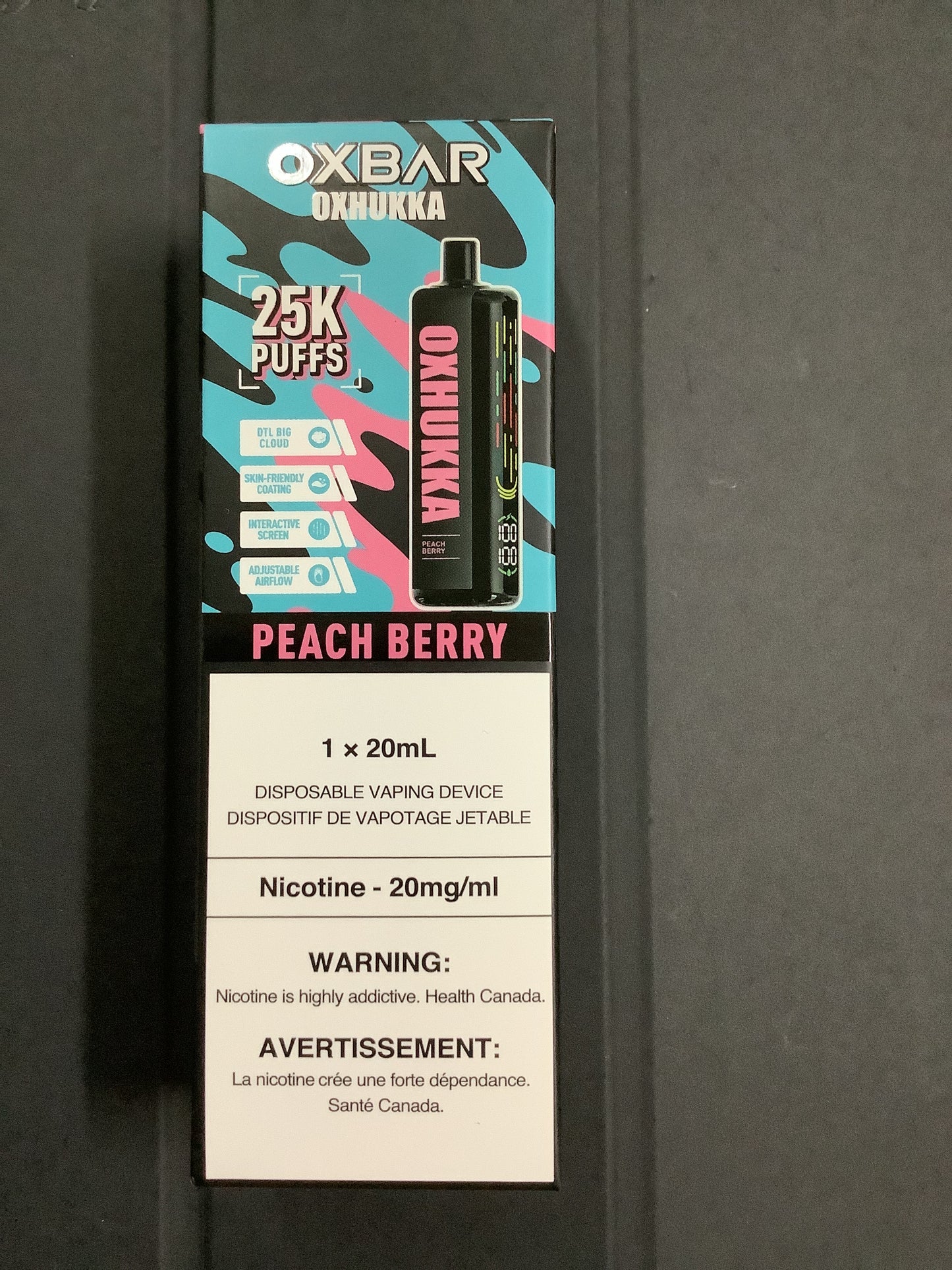 OXHUKKA 25K Disposable Peach Berry ONT