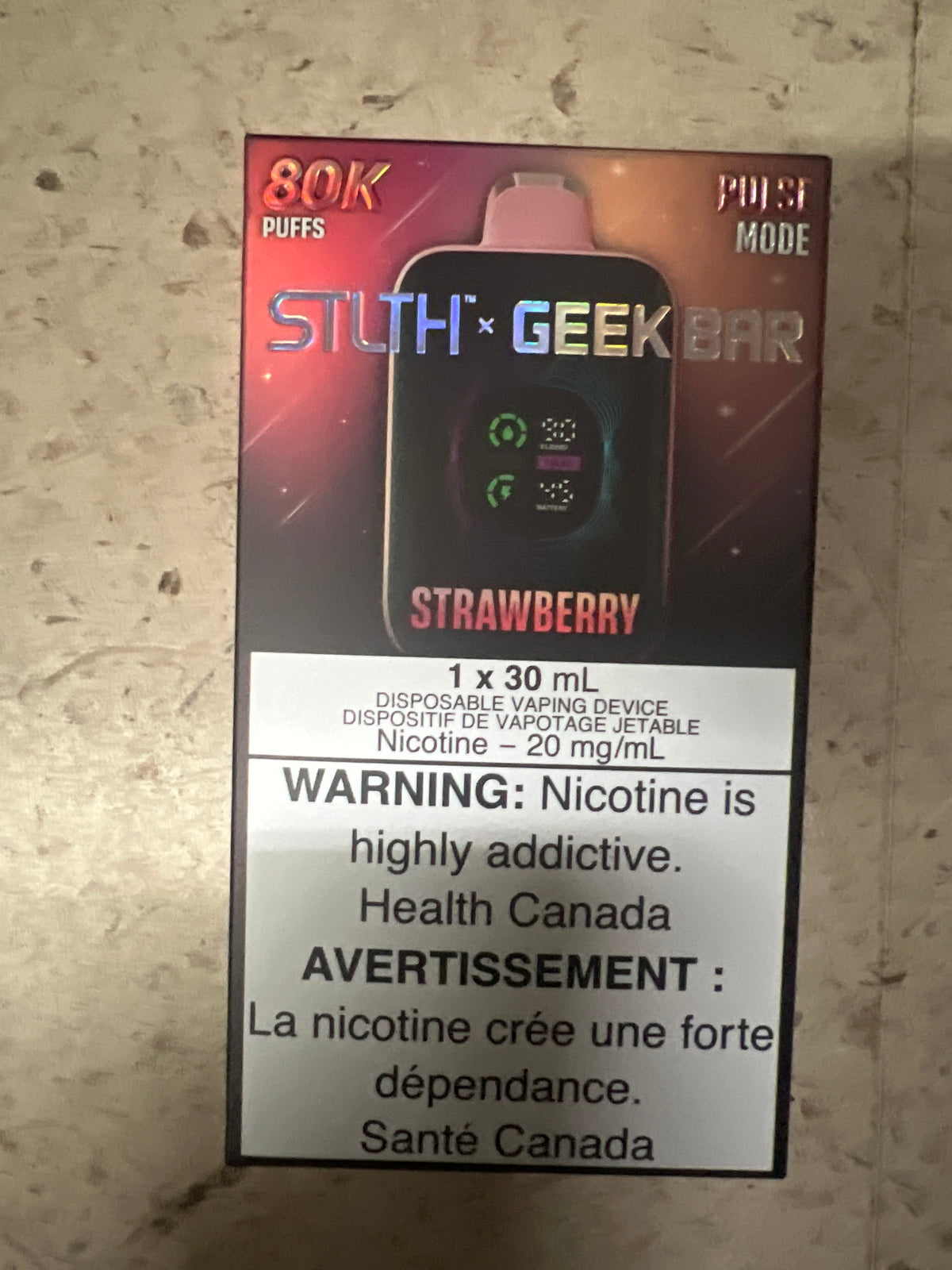 STLTH x GEEK BAR 80K Strawberry Disposable Vape Canada