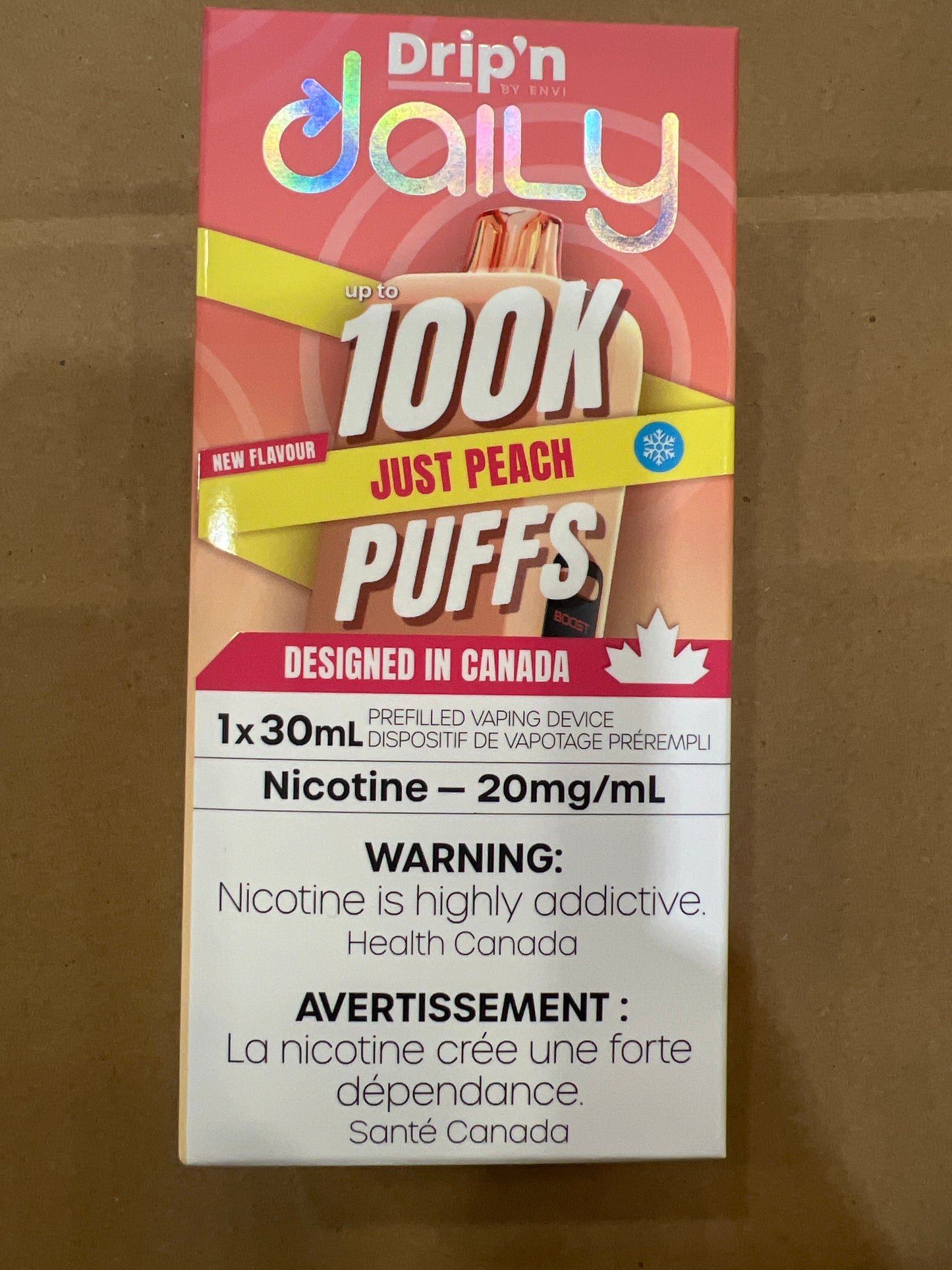 Drip’n By Envi Disposable Daily 100K Just Peach Iced