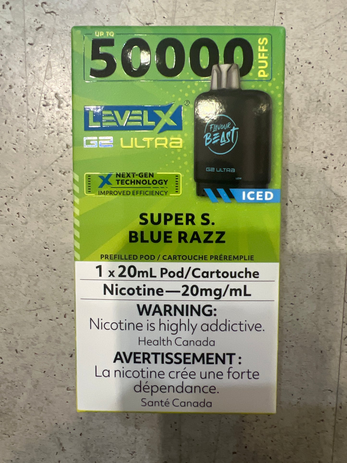 Flavour Beast G2 Ultra Level X PODS Super S Blue Razz ONT