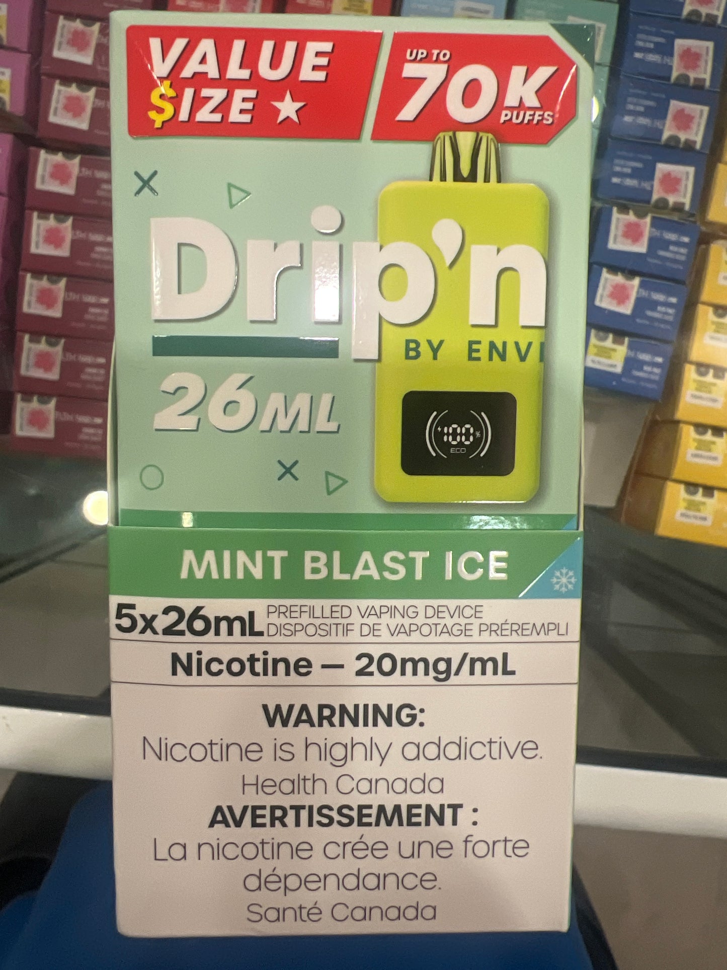Drip’n By Envi Disposable 70K Mint Blast Ice ONT