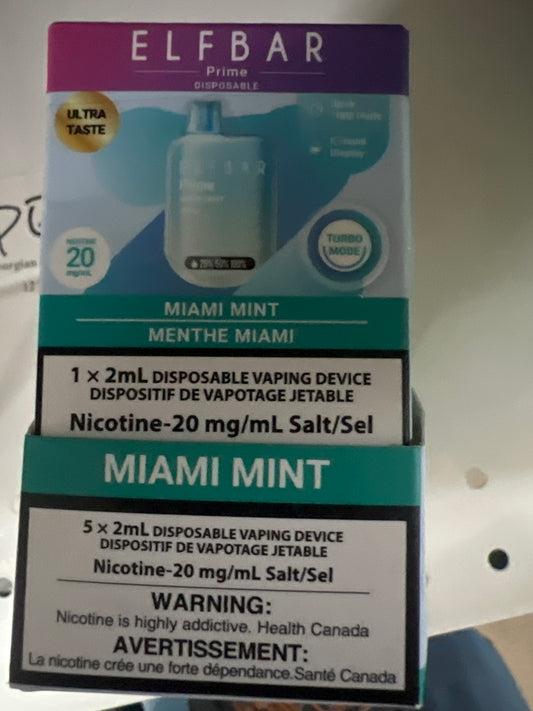 ELF BAR Disposable Prime 1800 Miami Mint ONT