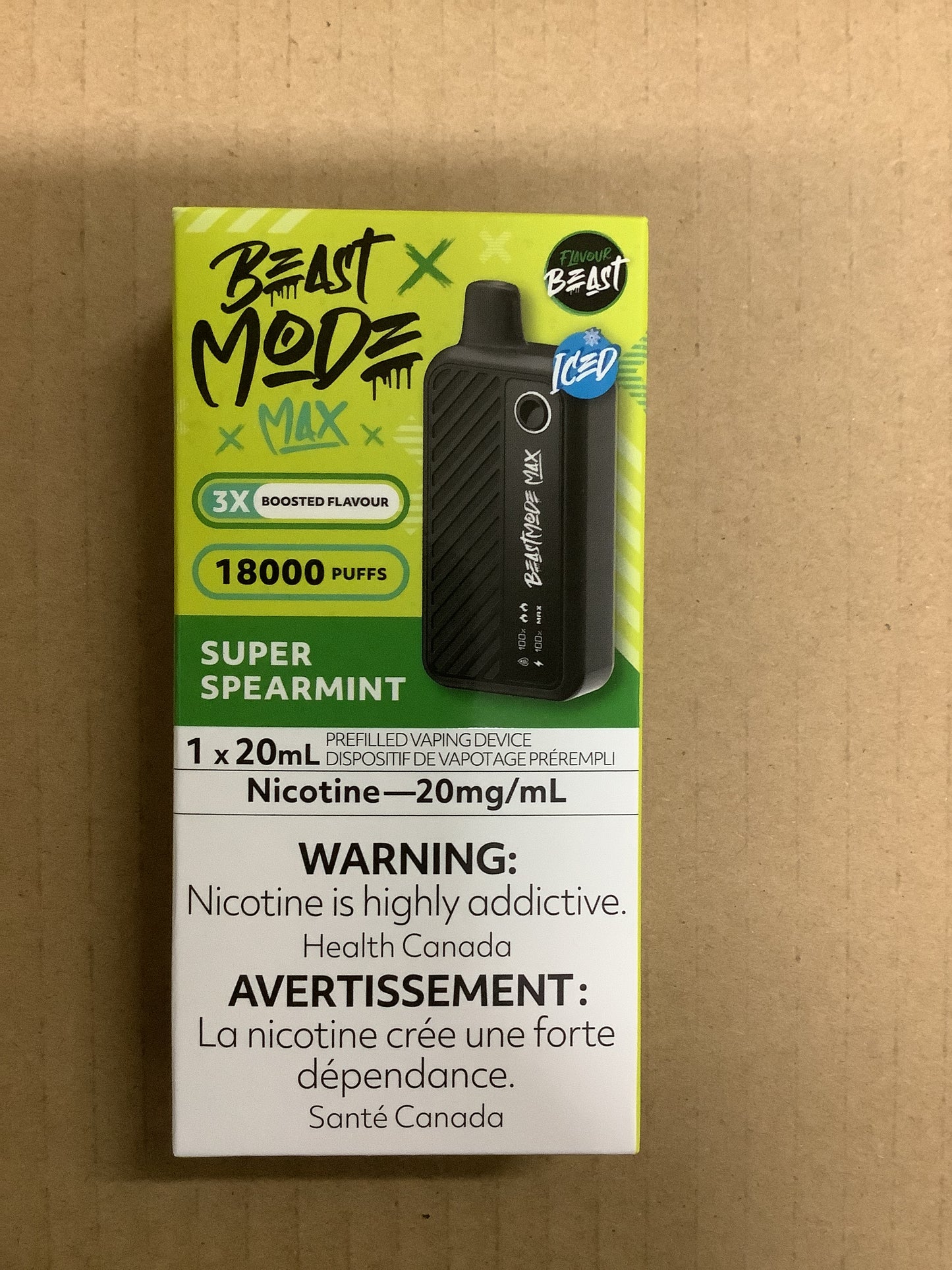 Flavour Beast Disposable Mode Max 18000 Super Spearmint Iced ONT