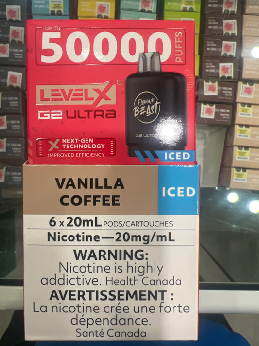 Flavour Beast G2 Ultra Level X PODS Vanilla  Coffee Iced ONT