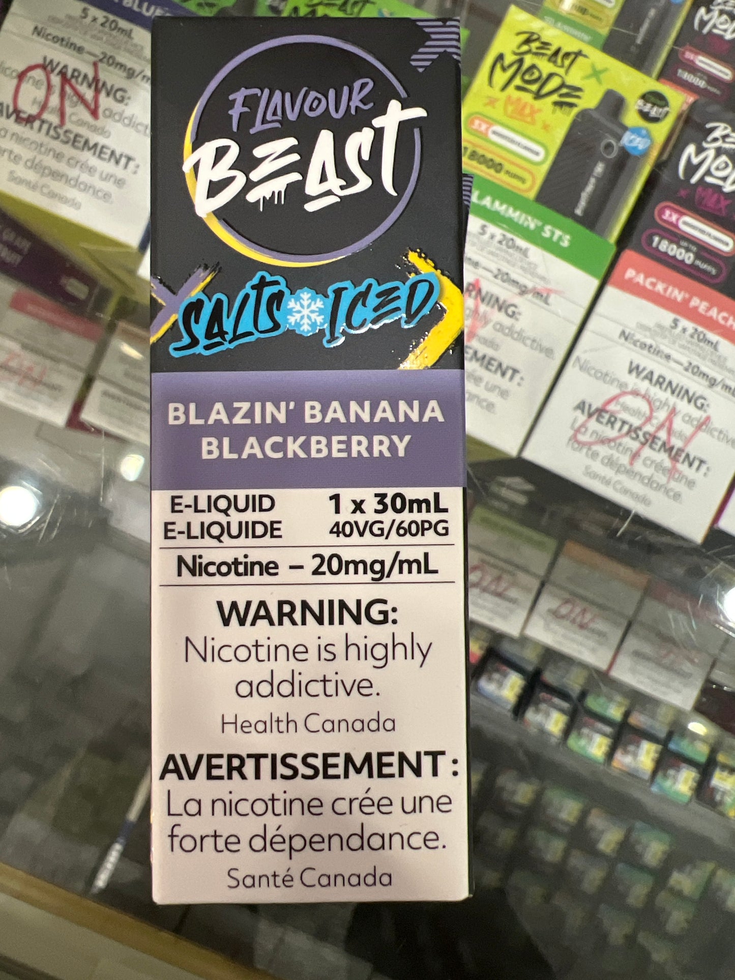 Flavour Beast Salts Blazin’ Banana Blackberry ONT