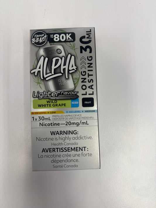 Flavour Beast Disposable Alpha 80K lighter flavour Wild White Grape Iced