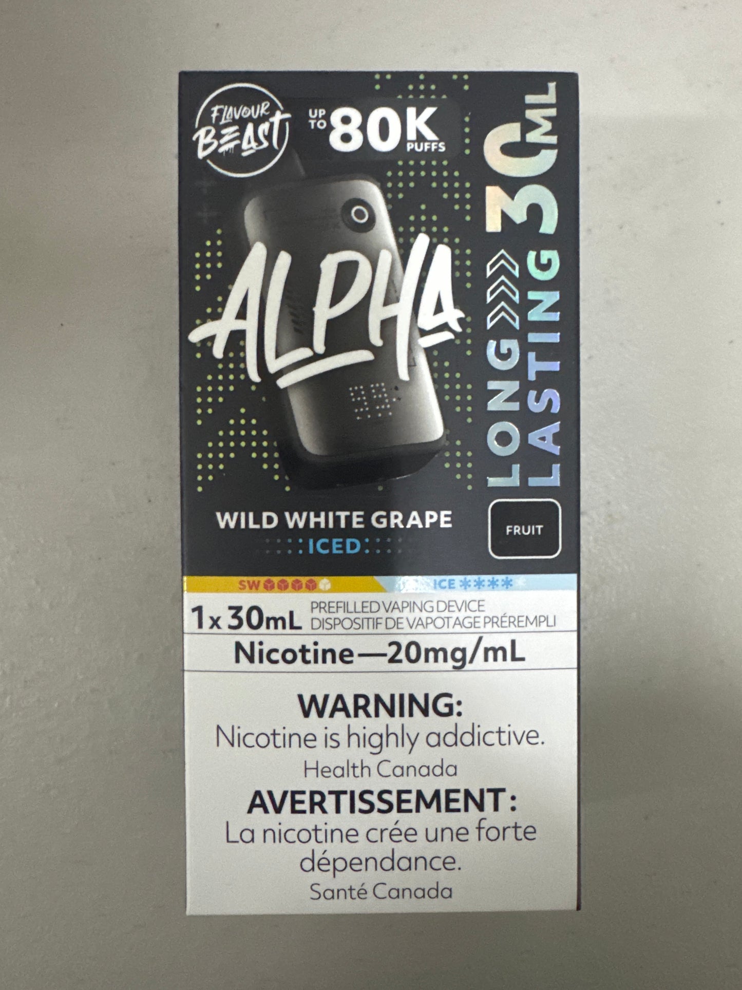 Flavour Beast Disposable Alpha 80K Wild White Grape Iced