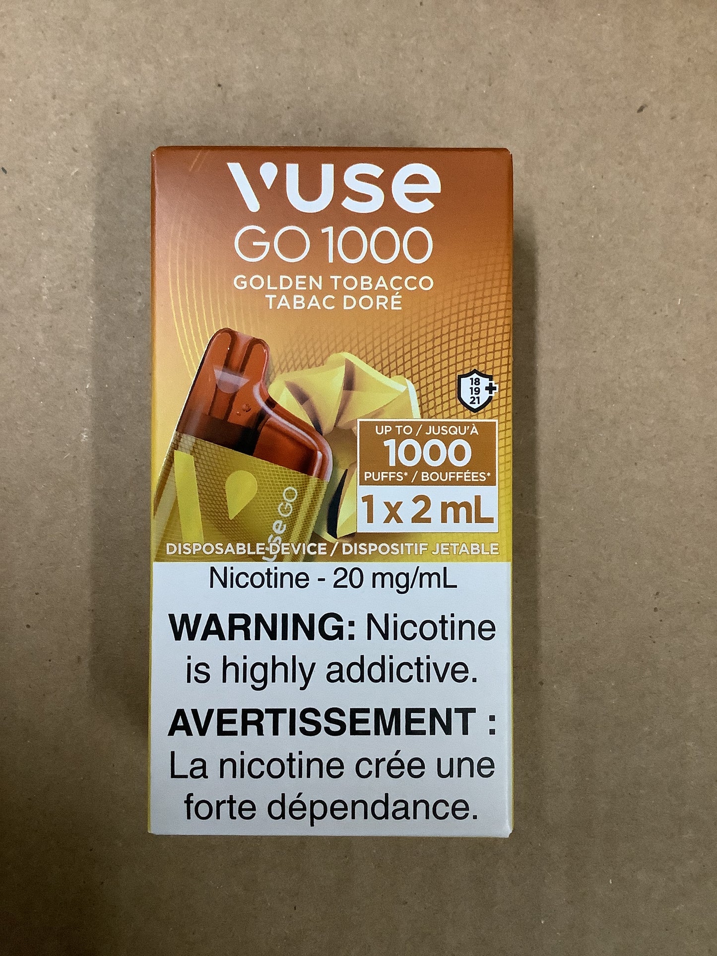 Vuse GO 1000 Golden Tobacco ONT