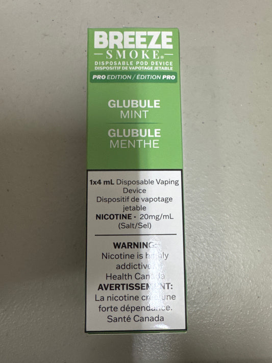 Breeze Smoke Pro Disposable Glubule Mint 4ml ONT