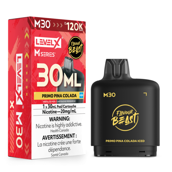 Level X Flavour Beast M Series 30ml Pod in Primo Pina Colada flavour for Level X device.

