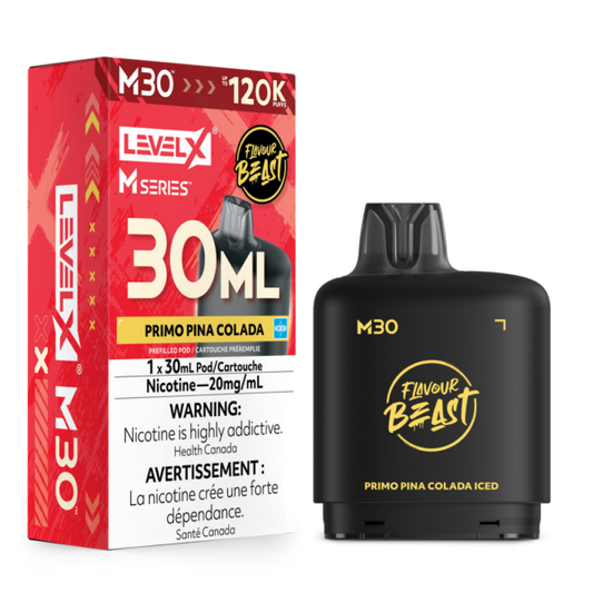 Level X Flavour Beast M Series 30ml Pod in Primo Pina Colada flavour for Level X device.

