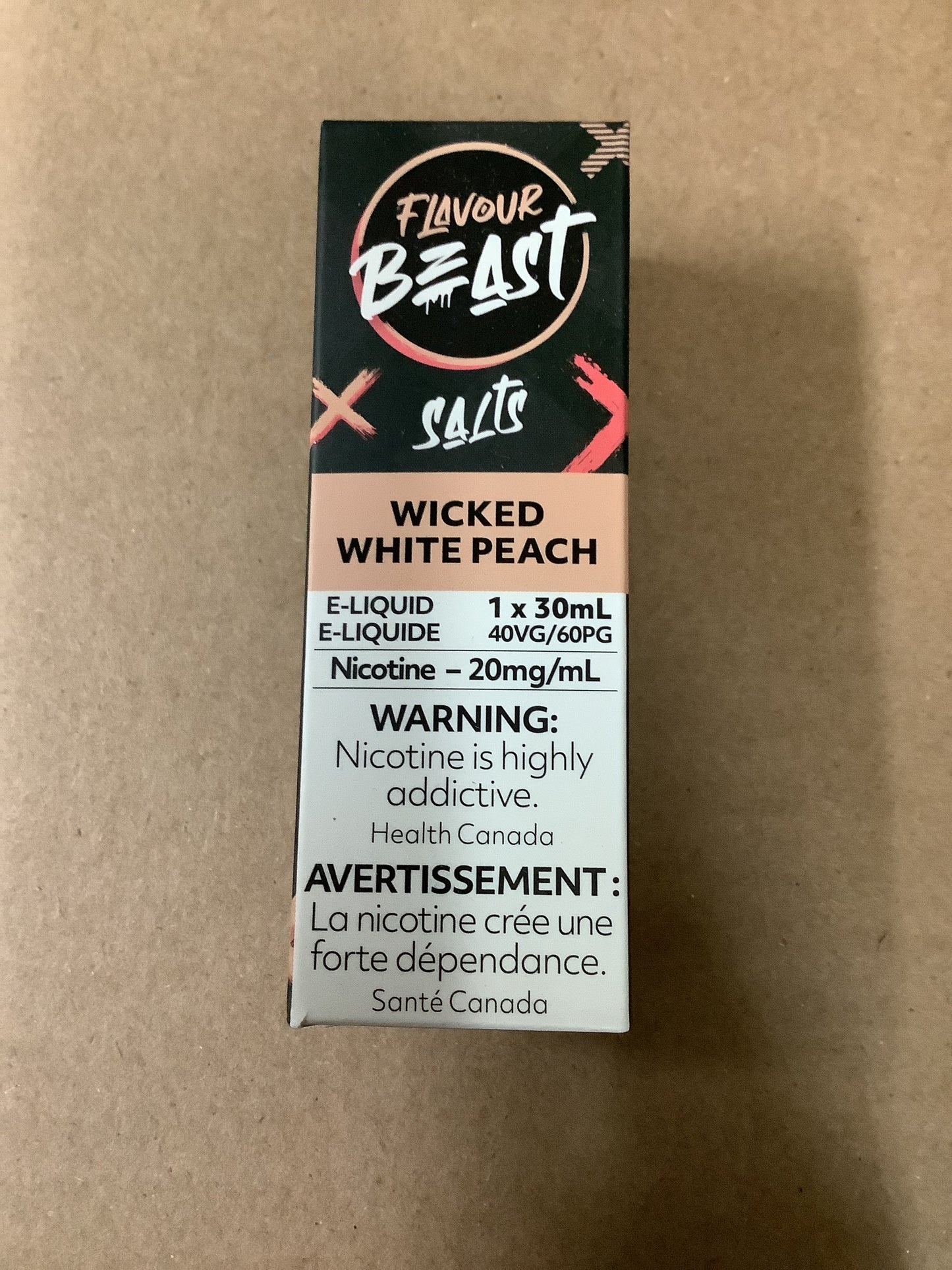 Flavour Beast Salts Wicked White Peach ONT