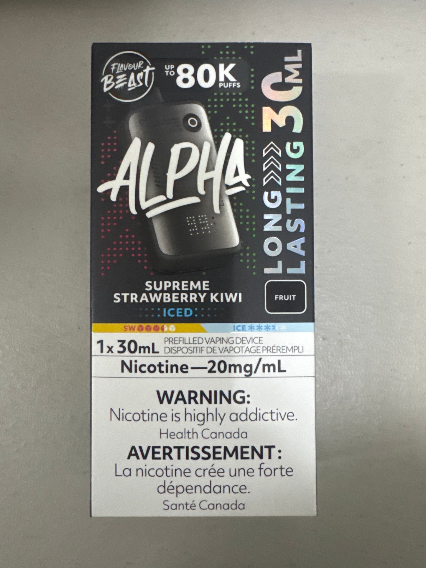 Flavour Beast Disposable Alpha 80K Supreme Strawberry Kiwi Iced