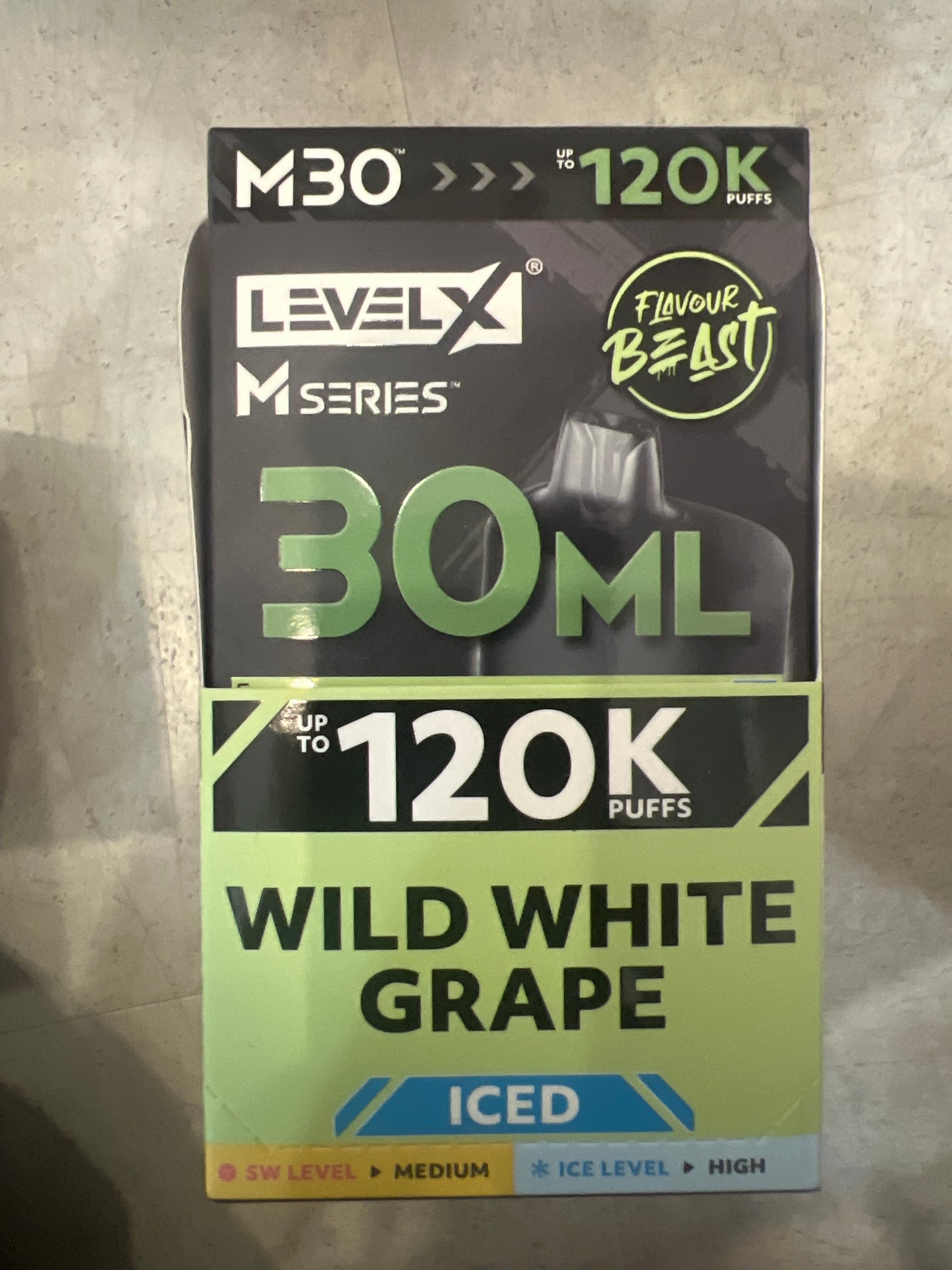 Level X Flavour Beast M Series Pod 30ml Wild White Grape Iced