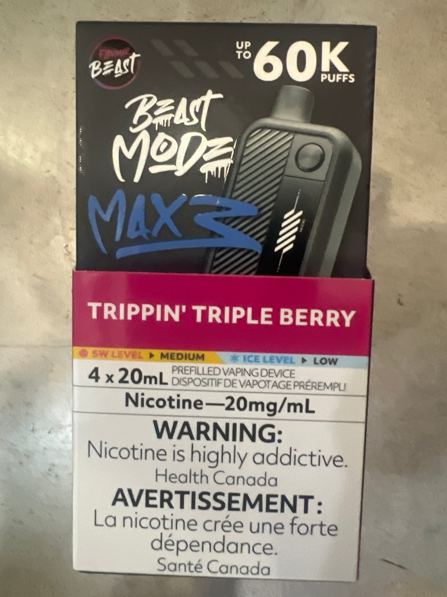 Flavour Beast Disposable Mode Max 3 60K Trippin’ Triple Berry