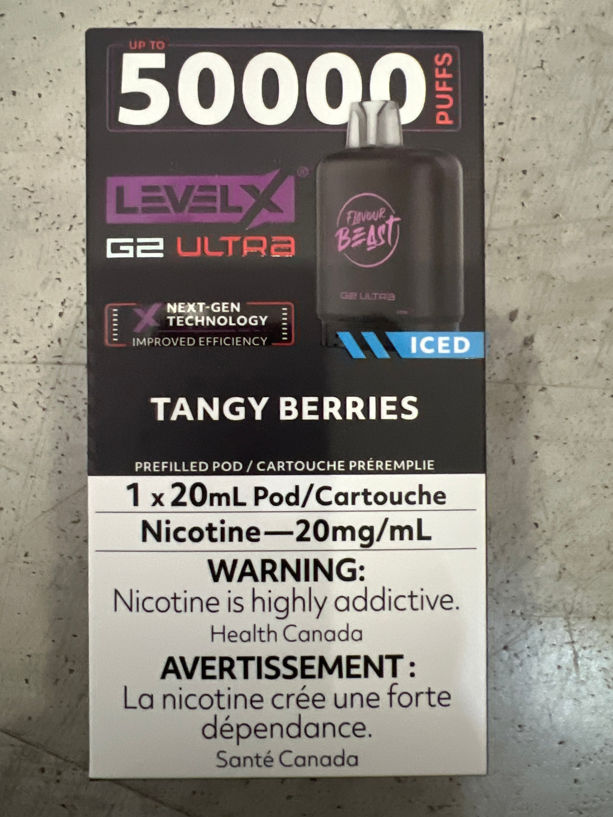 Flavour Beast G2 Ultra Level X PODS Tangy Berries Iced ONT